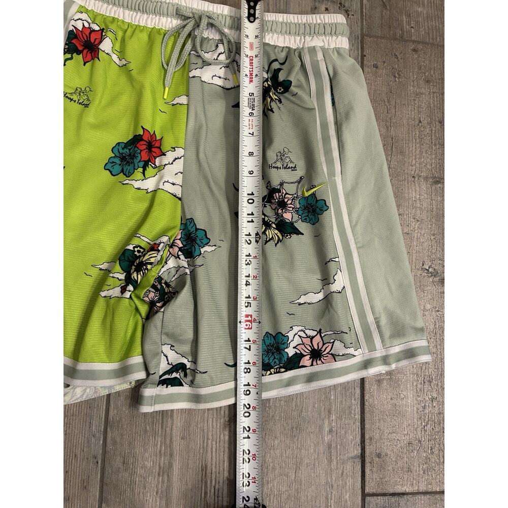 Nike Shorts Mens XL Green Grey Dri-FIT DNA+ Basketball Hoops Island DM8780-321 - Picture 7 of 10